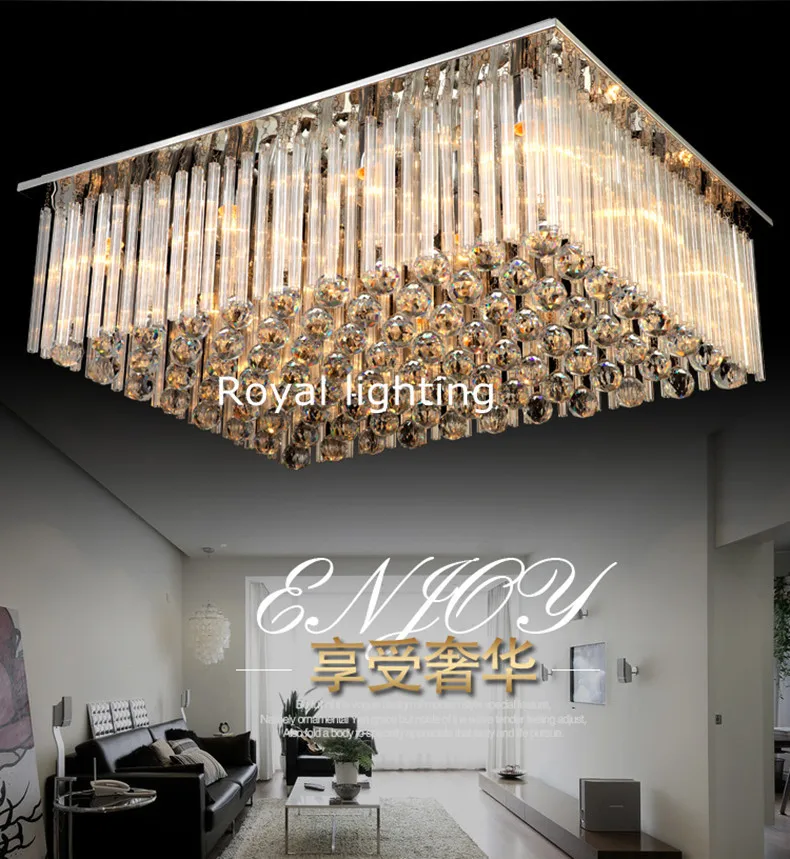 Large Crystal Ceiling Lamp Hotel Lobby Res Cristal Luminaria Large Crystal Ceiling Lamp Hotel Lobby Res Cristal Luminaria Hanging Light Living Room Lights Indoor Lighting Lampe In From