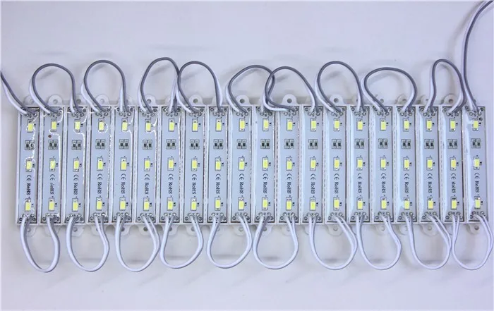 200 шт./лот 5630 3 светодиодный модули белый модуль Водонепроницаемый IP68 DC12V Бесплатная доставка