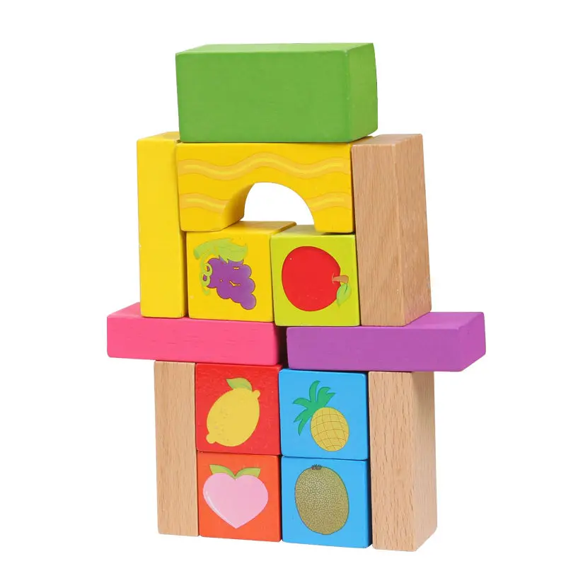 33 шт животные/фрукты/Музыкальные кубики детские развивающие строительные блоки игрушки подарок на день рождения деревянные детские деревянные строительные блоки игрушки