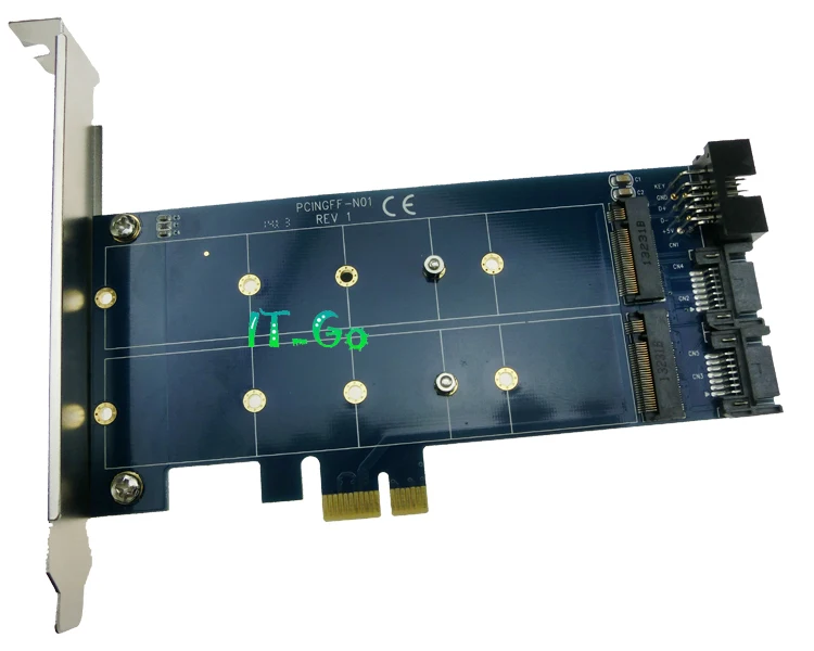 Двойной 7pin SATA для Dual M.2(NGFF) SSD адаптера