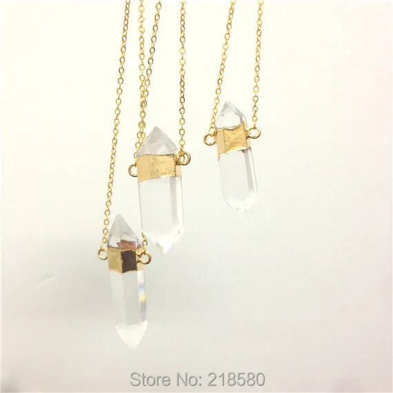 Sn-039 hearling Кристалл Цепочки и ожерелья, Ясный кварц точка Цепочки и ожерелья