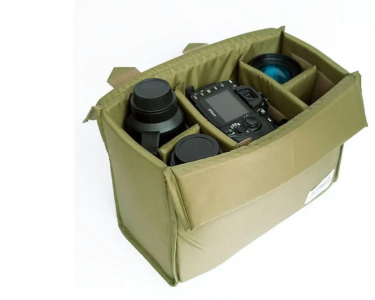 Водонепроницаемые противоударный Универсальный вставить DSLR складной мягкие сумки чехол, сумка вставка с Кепки 1 DSLR+ 4 объектива для Cannon Nikon
