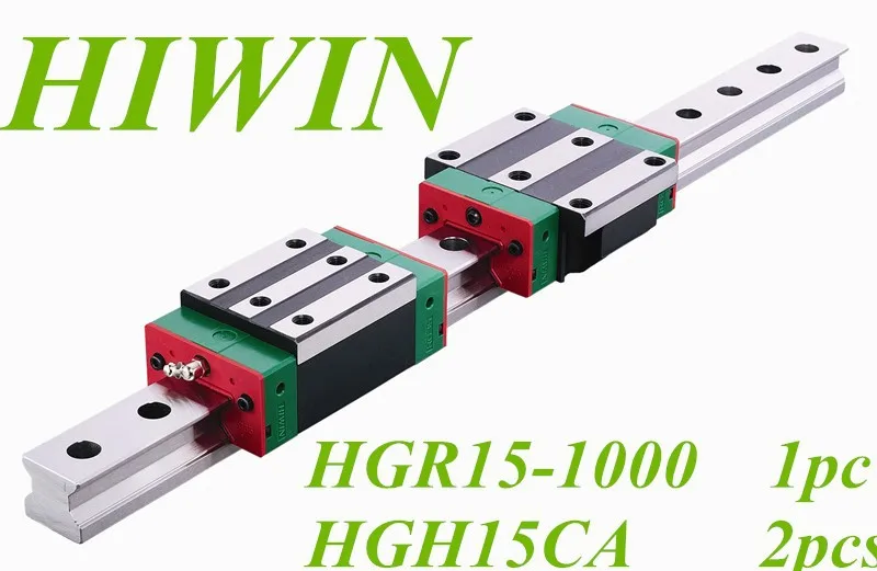Линейная направляющая HIWIN рельса HGR15 1000 мм с 2 шт. каретка с линейной направляющей HGH15CA hgh15 ЧПУ части