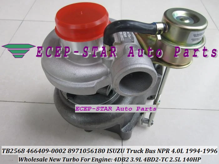 TB2568 466409 466409-0002 8971056180 8971056181 8-97105618-0 турбо для isuzu, принт грузовика, автобуса, NPR 4.0L 1994 1996 4DB2 3.9L 4BD2-TC 2.5L