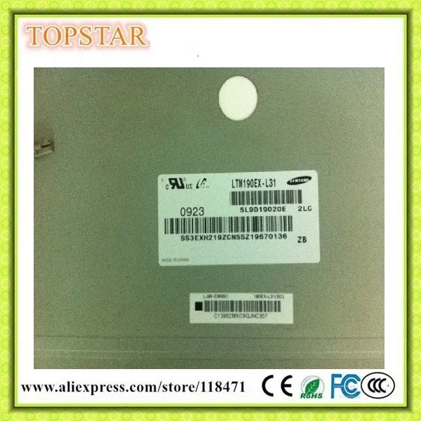 19.0 дюймов TFT ЖК-панель LTM190EX-L31 LTM190EX L31 1280 RGB * 1024 sxga CCFL ЖК-дисплей lvds ЖК-экран 2ch, 8-бит