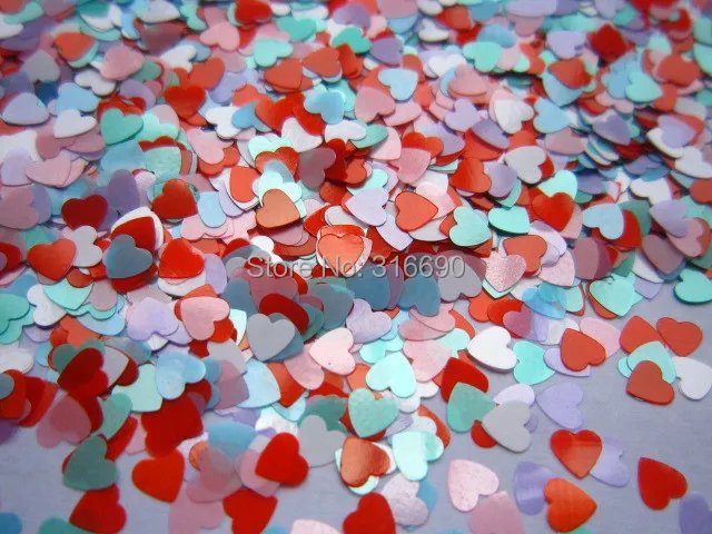 Сердце Блеск Смесь блестка блестки Форма для DIY украшения