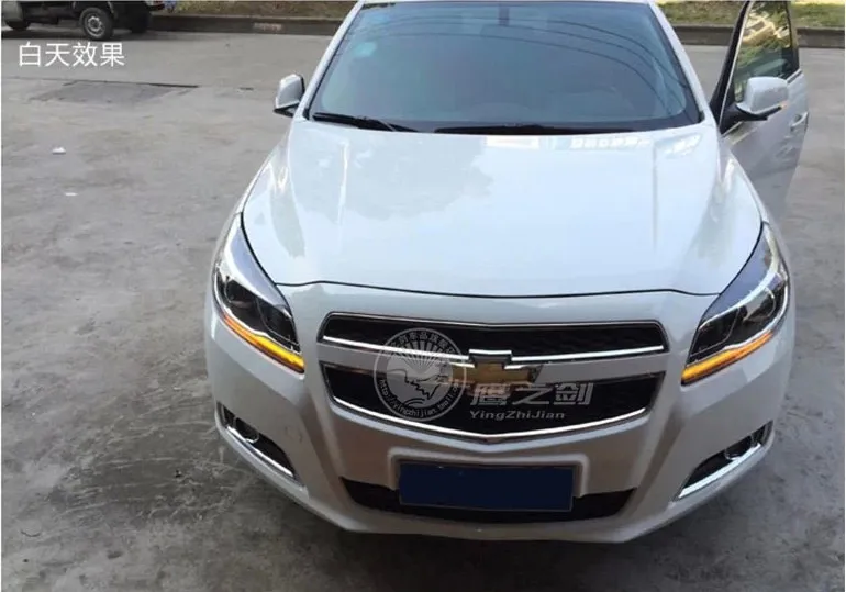 Автомобильный Стильный чехол на голову для Chevrolet Malibu, фары, светодиодный фонарь, DRL Объектив, двойной луч, Биксеноновые HID аксессуары