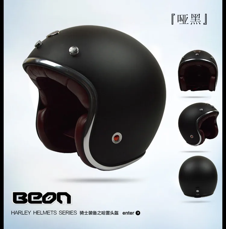 BEON moto CASCO CAPACETE с открытым лицом beon винтажный мотоциклетный rcycle шлем кожаный внутренний коврик реактивный Ретро скутер шлем сертификации ECE