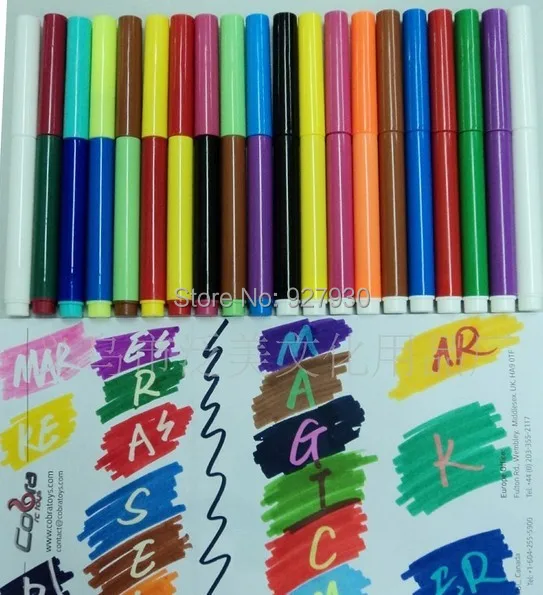 Carioca Color-Changing Magic Fiber Collet, 9 Colors + 1 Color Changer White  Pen, felt-tip pen - AliExpress