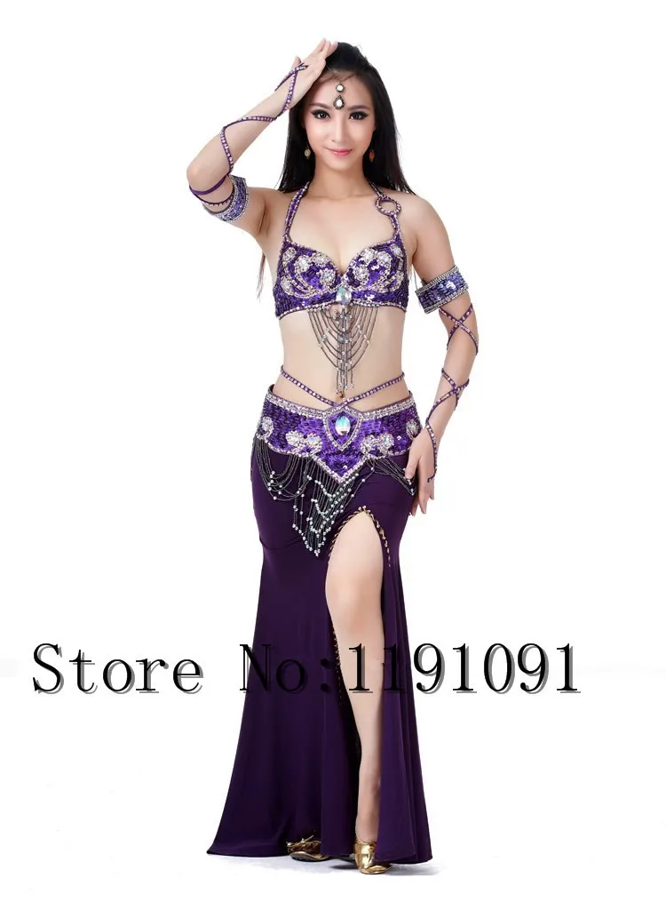 Одежда для индийского беллиданса, 3 компл. Размера S / M / L, 10 цветов 700#