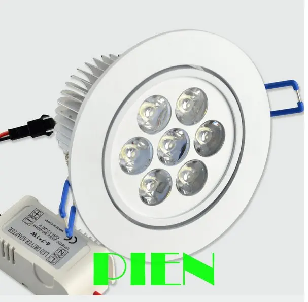 С регулируемой яркостью 3W 5W 7W СИД downlight потолочный свет lamparas de techo Алюминий для Домашние IP44 110V 220V CE& по ограничению на использование опасных материалов в производстве, DHL 10 шт