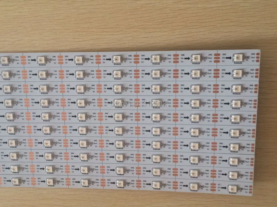 10 шт./лот 0.5 м длинные WS2812B 16 светодиодов Светодиодные Жесткая свет, DC5V вход; не водонепроницаемый
