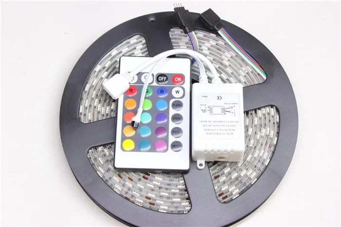 DC12V 5 метров 300*3528 SMD Водонепроницаемый светодио дный RGB полосы света + пульта дистанционного управления