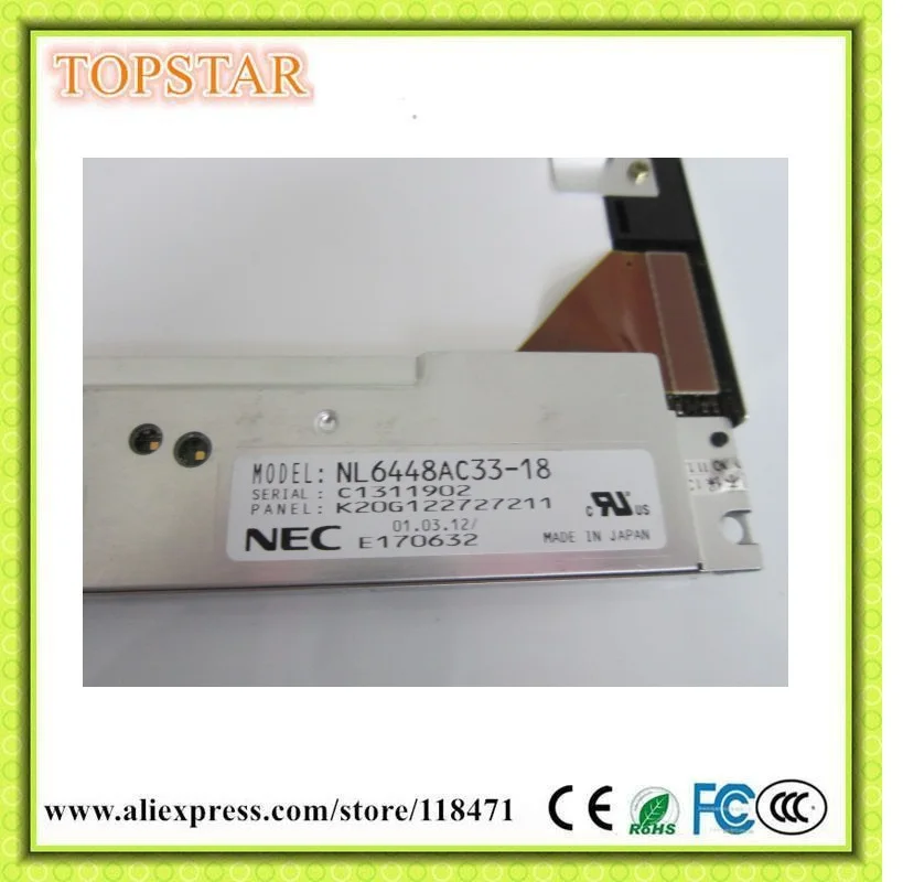 10.4 дюймов TFT ЖК-дисплей Панель NL6448AC33-18K 640 rgb * 480 VGA CMOS ЖК-дисплей экрана CCFL ЖК-дисплей Экран 1ch, 6-бит