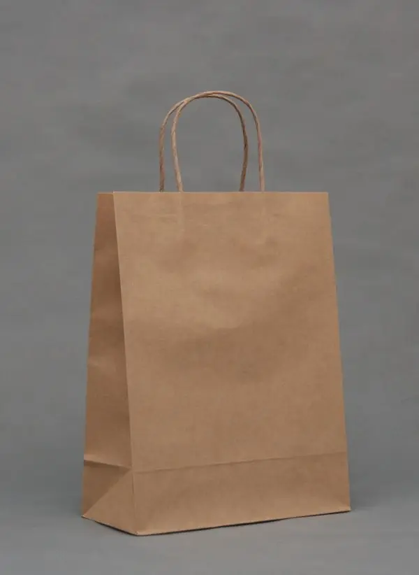 100 шт/партия) Размер W25xH33xD12cm сумка для покупок бумага