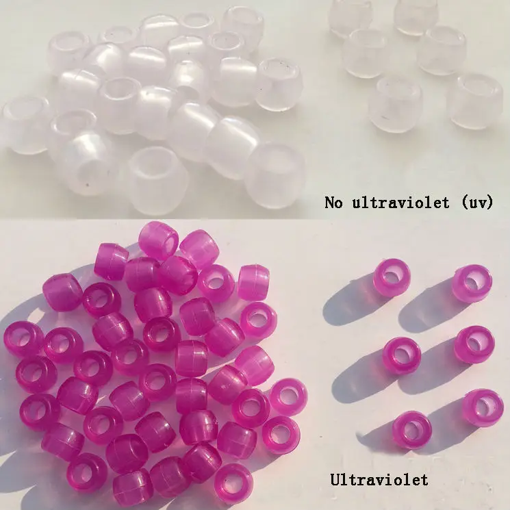 2000 шт./упак. УФ Бусины для DIY Loom Bands Браслеты, смешанные 6 Цвет s УФ Цвет изменение Бусины specail для вашего Браслеты 6 цветов