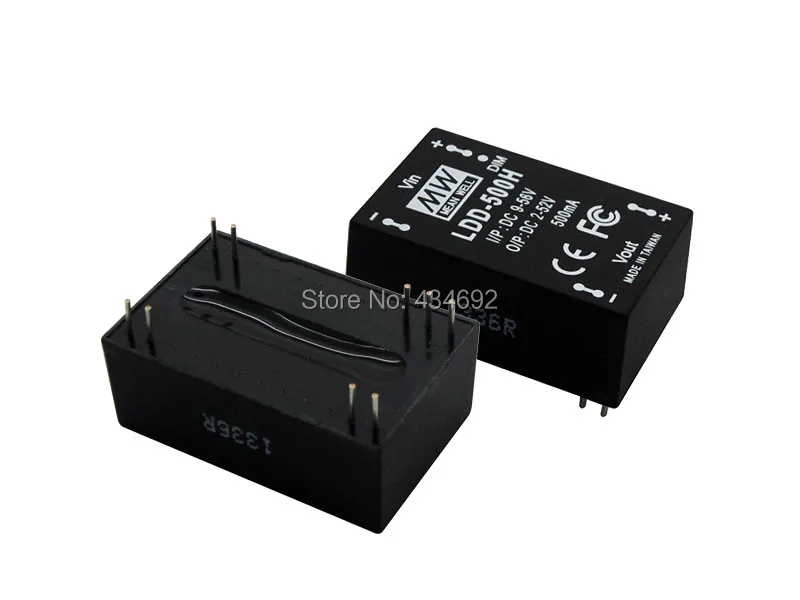 В розницу, 1 шт. LDD-500H DC9-56V DC2-52V 500mA бренд MEAN WELL представляет MEANWELL DC-DC постоянного тока шаг вниз светодиодный драйвер