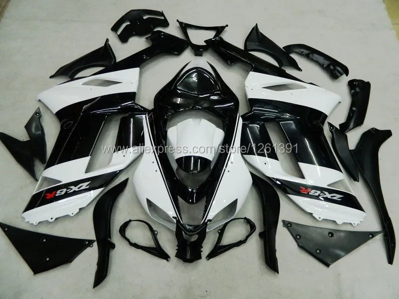 Инъекции Hi-класс ABS обтекатель комплект для ниндзя ZX 6R 636 07 08 ZX-6R 07-08 ZX6R 2007 2008 ZX 6R 07 08 Обтекатели& Хвостовая крышка