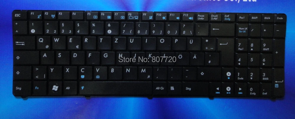 GR немецкая клавиатура для ноутбука ASUS K52 K52JK K52JR K52F ect K52 серии, 0KN0-511GE02, MP-07G76D0-528, 04GNQX1KGE00-2