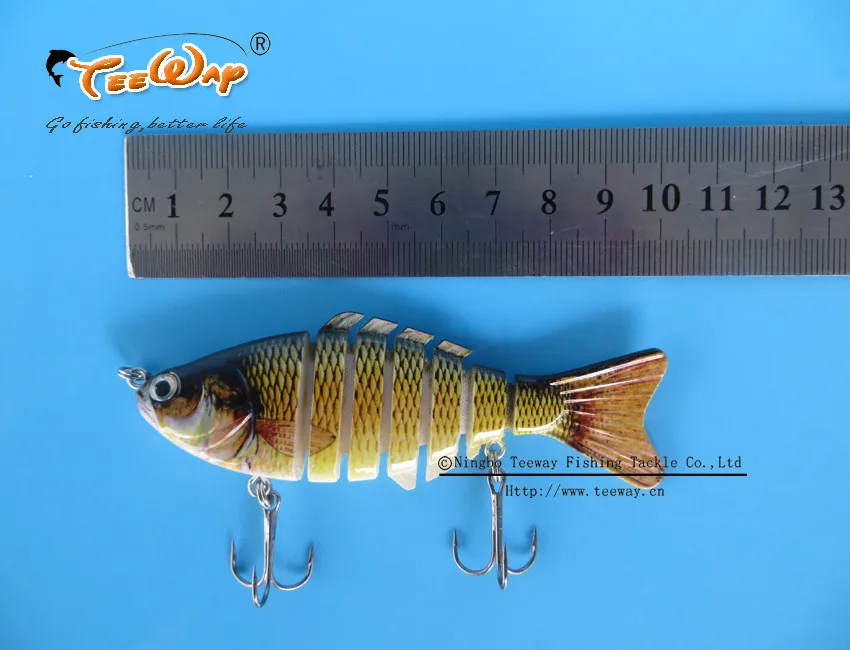 Продукт рыболовные приманки 7 Сегмент Swimbait тяжелая приманка медленная 14g 10 см рыболовный крючок Рыболовные снасти FL7-F05