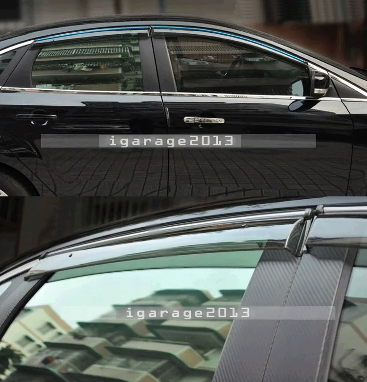 Jinke 4 шт. новые дымчатые прозрачные оконные дефлекторы для peugeot 508