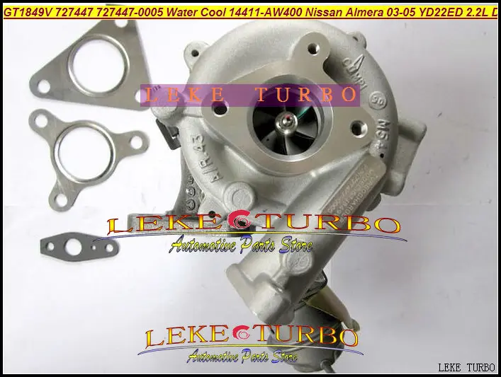 GT1849 727447 727447-0005 14411-AW400 Water Cooled Turbocharger NISSAN ALMERA 2003-2005 YD22ED YD22 2.2L (5)