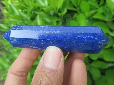 69 г синий LAPIS LAZULI 12-сторонние кристалл кварца палочка Фогеля точка