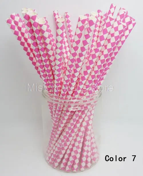 300 шт. все 12 видов Красочные Бумажные соломинки с алмазным узором соломинки для вечеринки, дня рождения, свадьбы, украшения