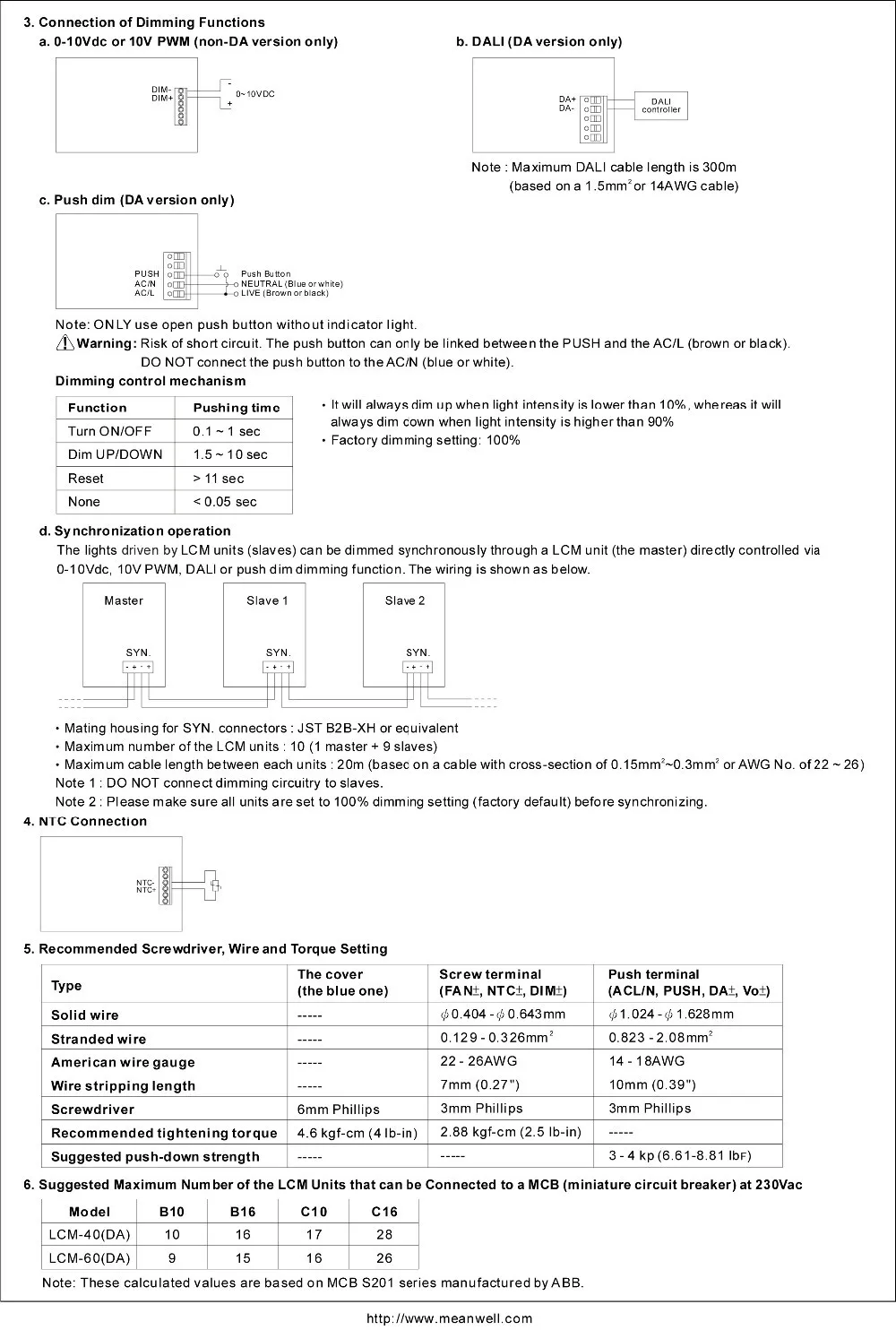 INSTALLATION LCM-40,60(DA)-2