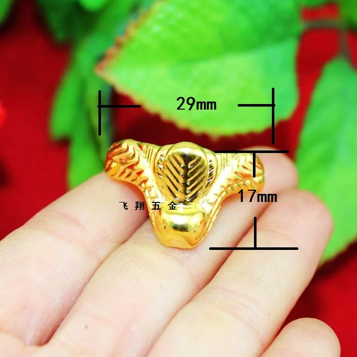 29*17 мм имитация золота Маленькие ноги шкатулка ноги декоративные деревянные ящики, поддерживающие углу Мебель ноги