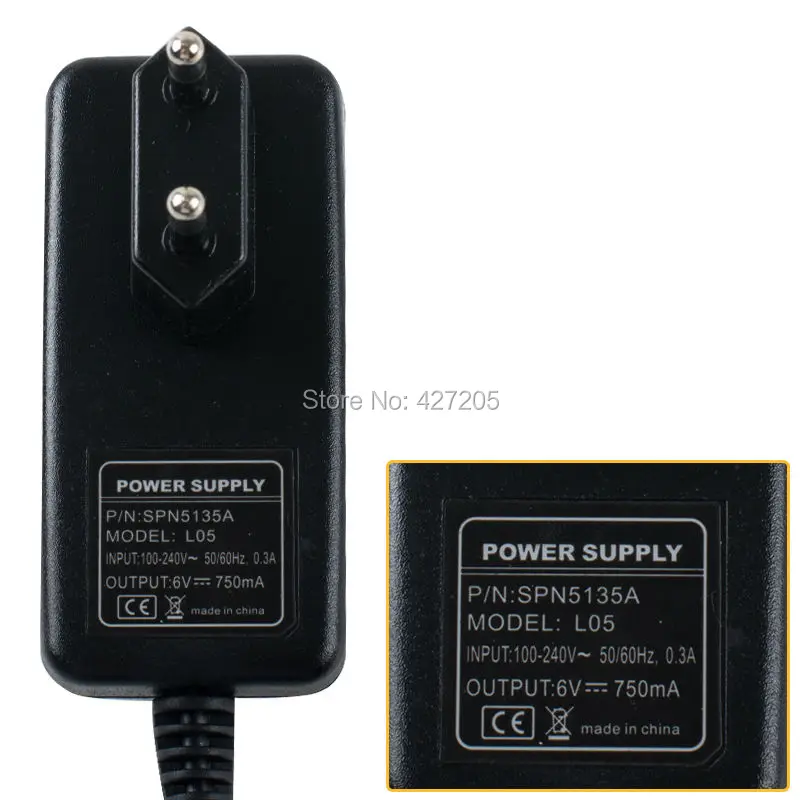 Питание ЕС Plug AC 100-240 В к DC 6 В 750ma для татуировки и постоянный Макияж татуировки поставки