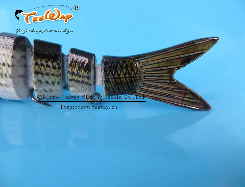 2 шт./лот Рыбалка приманки 8 Сегмент Swimbait Жесткий приманки медленно 25 г 14 см с 6# рыболовный крючок FL8-O02