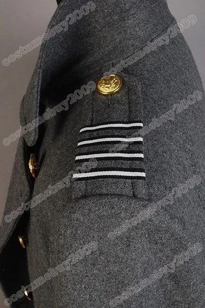 Torchwood Doctor Captain Jack Harkness Jacket Wool Coat Costume Grey Ver11