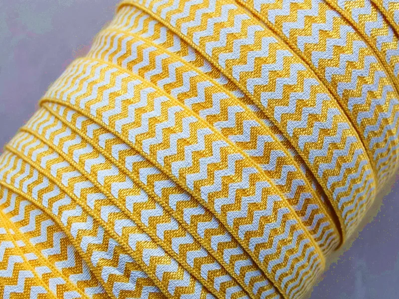 5 метров/цвет Chevron резинки 5/8 ''враг DIY Craft Аксессуары для одежды волосы луки повязки для волос ленты для волос