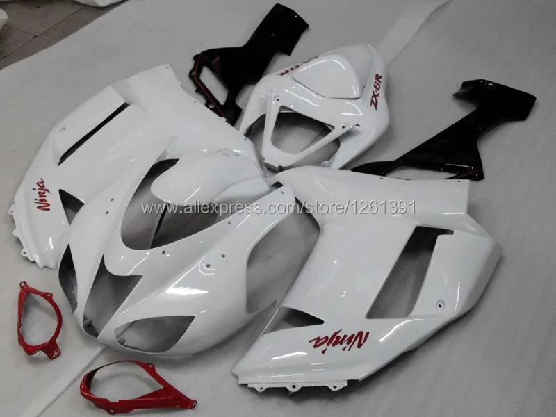 Комплект белой обшивки для Kawasaki NINJA ZX 6R 636 07 08 ZX-6R 07-08 ZX6R 2007 2008 ZX 6R 07 08 mh091 Обтекатели& Хвостовая крышка
