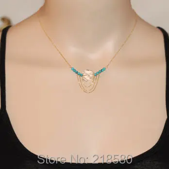 Sn-022 Исцеление Кристалл прозрачный кварцевый самородок на Howlite бар Цепочки и ожерелья