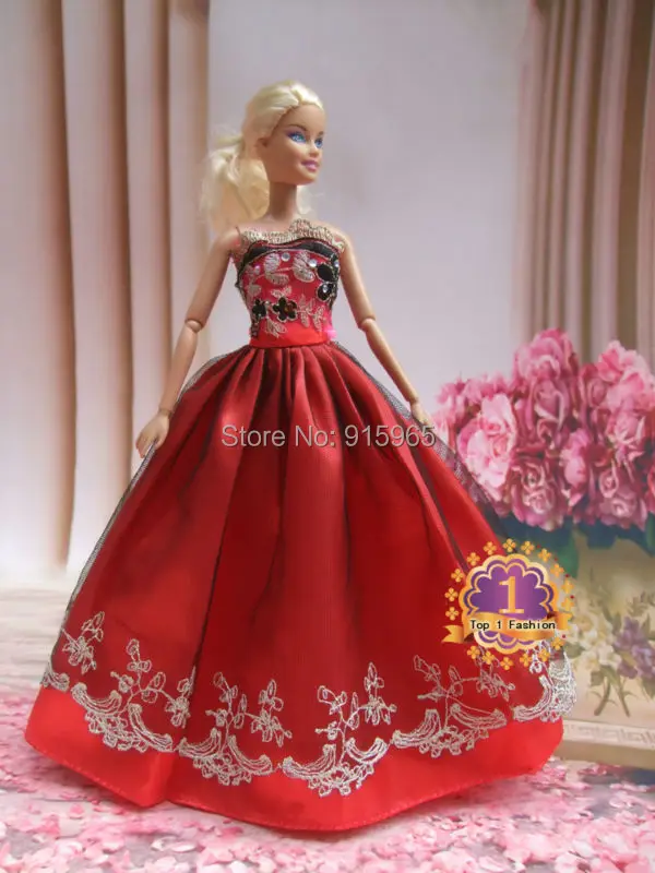 100 шт./лот BJD 1/6 принцессы Кукольное платье для куклы Барби