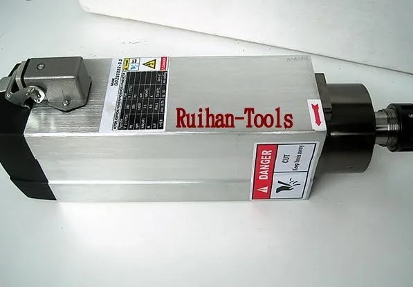 С воздушным охлаждением 4 импортные керамические шариковые подшипники прямоугольной формы постоянный крутящий момент моторизованный шпиндель ER32-7.5KW