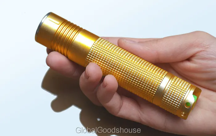 30 компл./лот s1 Cree Q5 фонарик мини зарядки длинные shotswaterproof золото+ 18650 Батарея+ Зарядное устройство