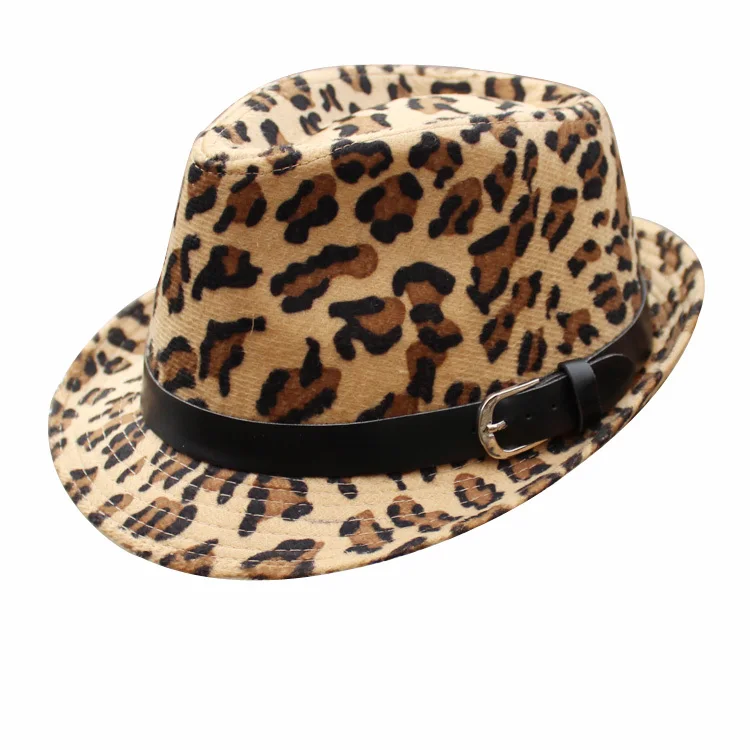 leopard fedora hat