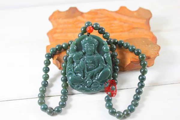 Xinjiang hetian jade pendant guan Yin Кулон пакет почта отправлено ожерелье мужской домашний экран