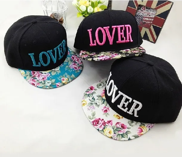 Новая мода Harajuku Snapback сладкий любовник буквы Кепка с прямым козырьком шапки хип-хоп сломанный цветочный узор бейсболка s для мужчин и женщин