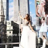 New fashion dress party evening elegant long dress summer tank strap v neck backless sexy prom formal dress TRE311