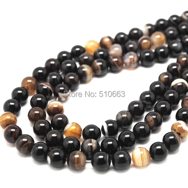 144 шт./лот, природа темно-коричневая Агатовая бусина, для комлект для сборки браслетов с шамбалой, шармы Ювелирные изделия, размер: 8 мм