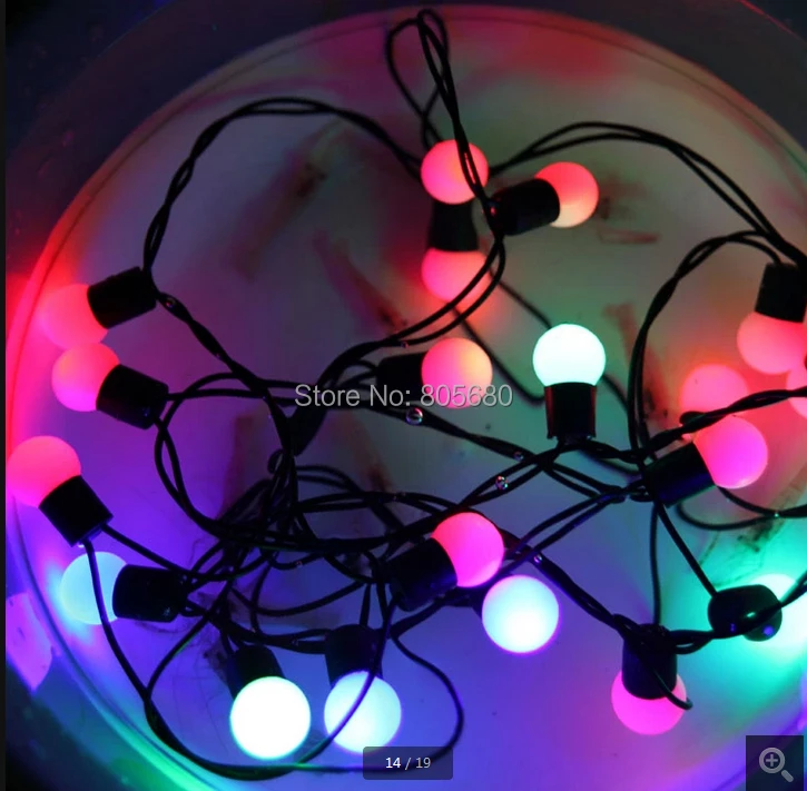 110 V 220 V Xmas 100 m белый шар Гирлянда освещение комнатный, уличный, светодиодный шнур для вечеринок 10 M/100 шариковая струна