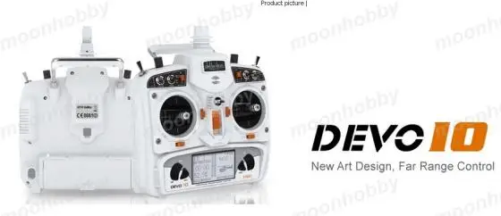 Devo 10 Белый 2,4 ГГц 10Ch Walkera Радио Walkera QR X350 PRO Запчасти с отслеживанием