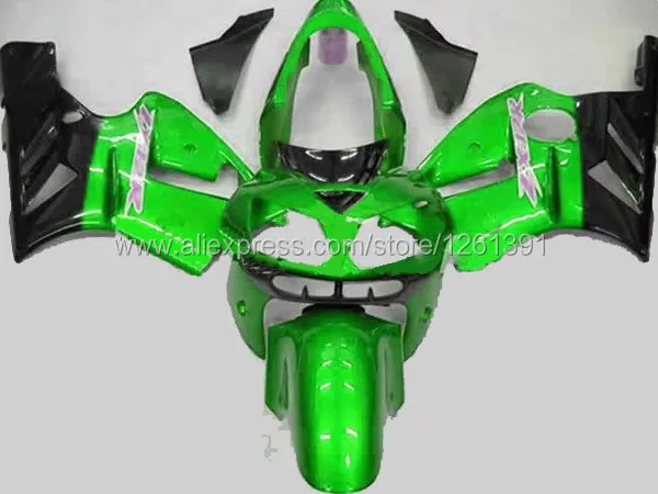 Зеленый черный обтекатель комплект для KAWASAKI NINJA ZX-12R 02-05 ZX 12R 02 03 04 05 ZX 12R 2002 2003 2004 2005 обтекатель части# SKE
