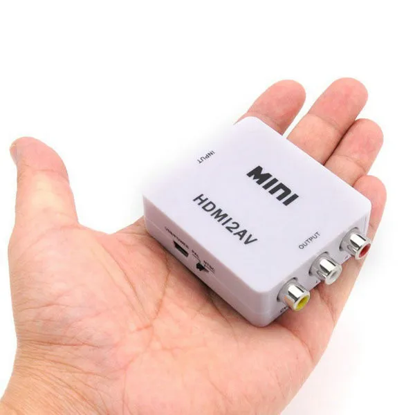 10 шт./лот Мини HD видео конвертер HDMI К AV/CVBS L/R видеоадаптер HDMI для CVBS + аудио Поддержка NTSC и PAL Выход