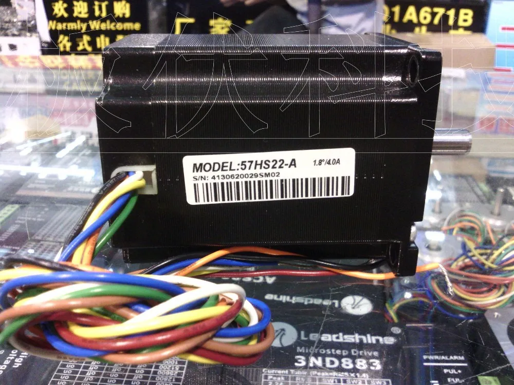 Новый Leadshine 2 фазы nt гибридный шаговый двигатель 57HS22-A currephase 4A может крутящий момент 2.2N Размеры NEMA 23 с ЧПУ шагового двигателя