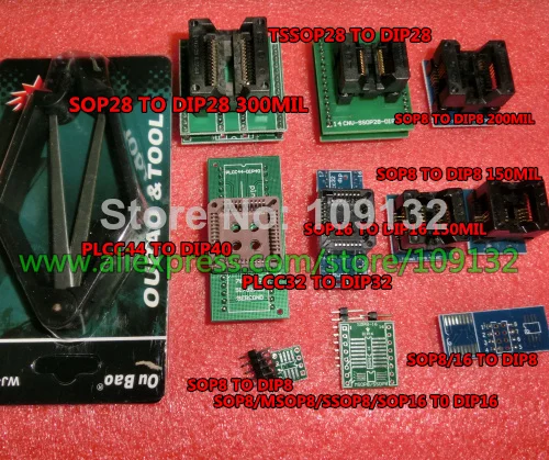 Tl866ii плюс программист+ 20 Адаптеры+ SOP8 Тесты клип